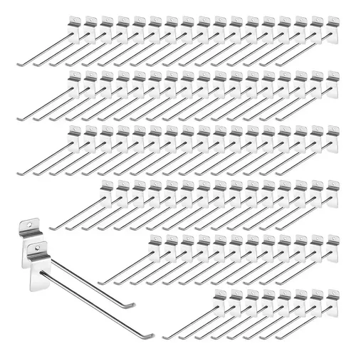 Lote De 100 Ganchos De Acero Para Estanterías – 1/8 X 6 Pulgadas, Resistentes, Para Colgar Herramientas O Utensilios