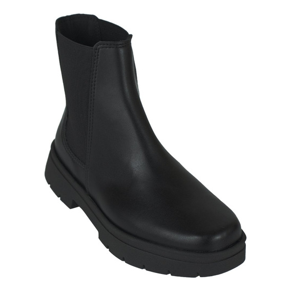 Bota Negra Con Elastico Mujer Vizzano