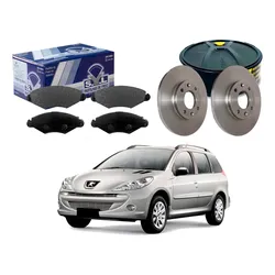  Kit Disco Pastilha Dianteiro 207 Sw 1.4 2008 A 2013