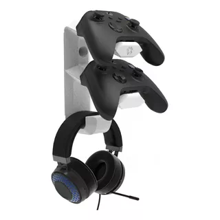 Suporte De Parede Compatível Com Controle Xbox E Ps5 Headset Cor Branco