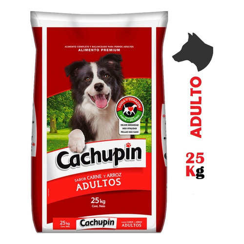 Alimento Cachupin para perro adulto todos los tamaños sabor carne y arroz en bolsa de 25kg