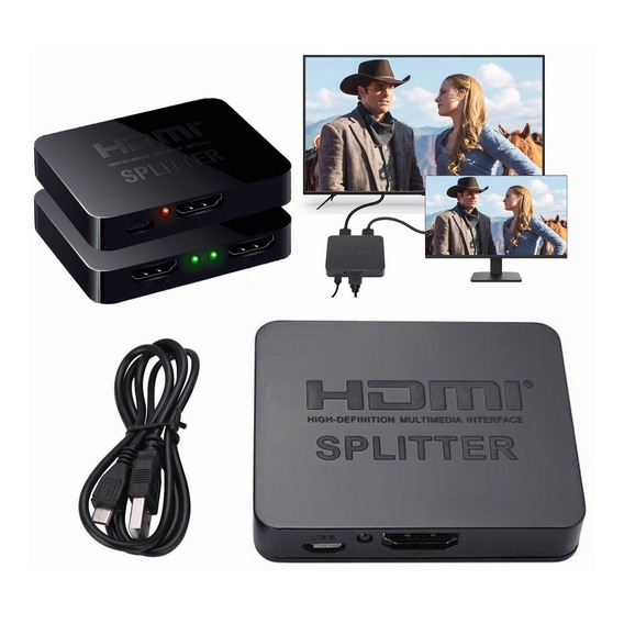 Splitter Hdmi 1x2 Activo 1.3 Full-hd 1080p Soporta 3d 4k