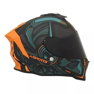 Casco Integral X Sports V151 Con Visor Negro - Gkmotos.uy