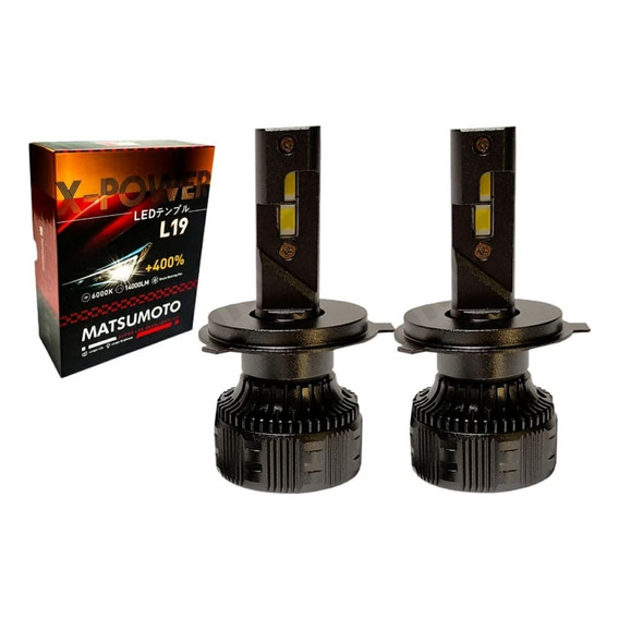 Kit Ampolletas Led H4 L19 14000lm 6000k