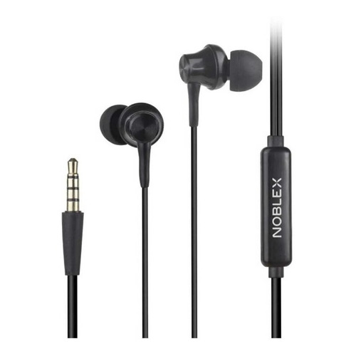 Auricular In Ear Noblex Hp05bp Con Cable Micrófono Color Negro