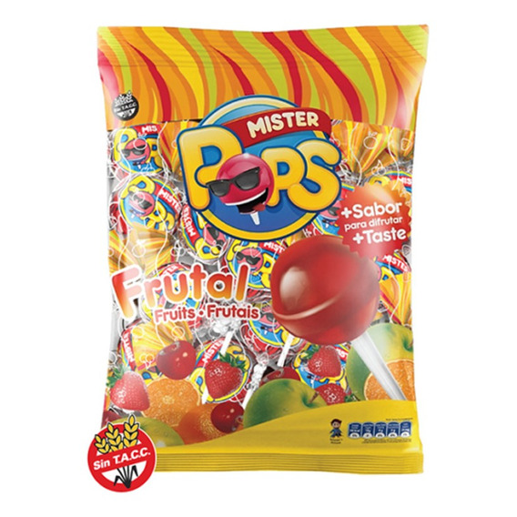 Chupetin Mr Pop Frutal Arcor Paquete 50u Chupetines Golosina