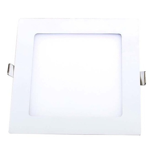 Panel Led Foco Plafón Empotrado Techo Cuadrado 12w 220v Color Blanco Cálido 3000 - 3500 °K