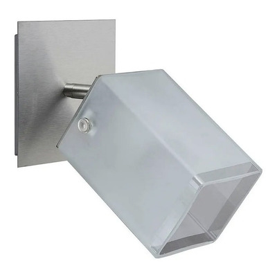 Aplique 1 Luz Movil Acero Y Vidrio Lampara Led Luz Desing Acero