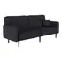 Sofa Cama Con Brazos - Living Moderno 191x099x076 - Caspian Color Negro Diseño de la tela Liso