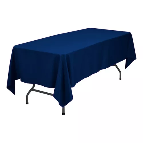 Mesa rectangular 10p + mantel + faldin + carpeta azul – AIRES DEL MAIPO