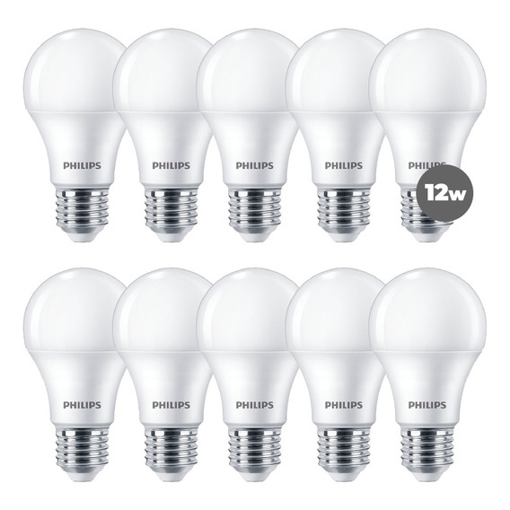 Lámpara Led Philips 12w = 80w Cálido / Frío - Pack X 10u