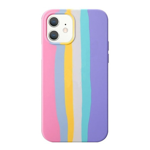 Funda Case Protectora Arcoiris Generica Compatible iPhone Color Pastel arcoiris iPhone 11 Pro Max