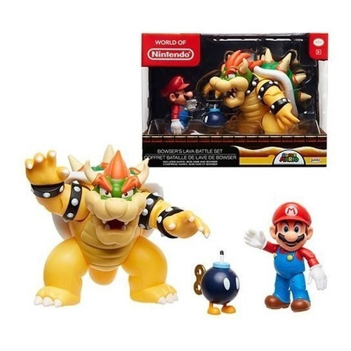 Figuras Super Mario Bros Vs Bowser Lava Battle Nintendo