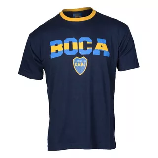 Remera Boca Juniors Hombre Estampa Frente Licencia Oficial! 