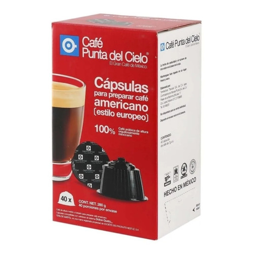 Punta Del Cielo Dolce Gusto Cafe Americano 40 Capsulas Ofert