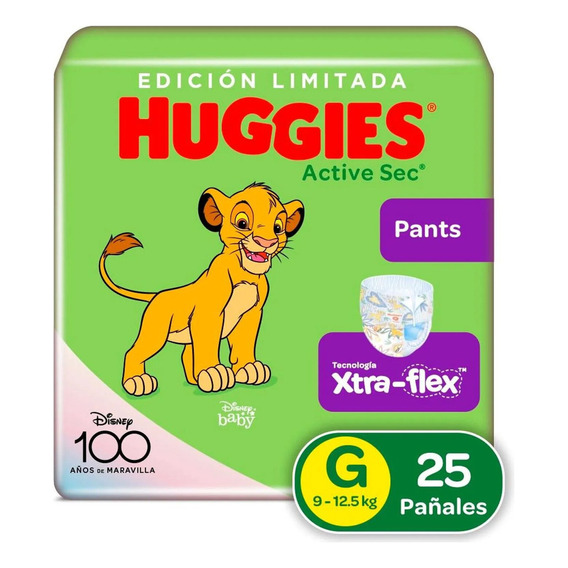 Pañal Huggies Pants Active Sec Eta - Unidad  Género Sin género Tamaño Grande (G)