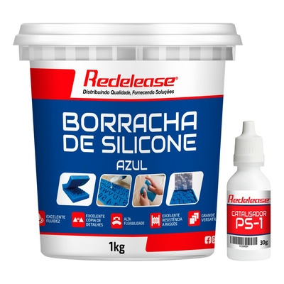 Borracha De Silicone Azul - Redelease