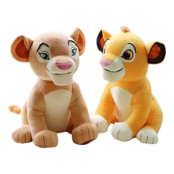 Par De Peluches De Rey Leon - Simba Y Nala 30cm Calidad