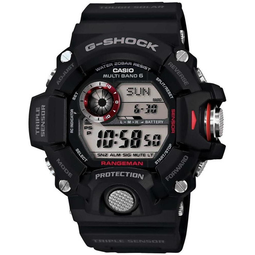 Reloj Casio G-shock Rangeman Para Caballero-gw-9400-1cr Color de la correa Negro Color del bisel Negro Color del fondo Negro