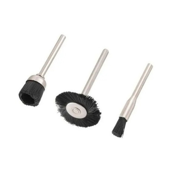 Accesorio Torno Mini Drill 3 Cepillos De Nylon Black Jack