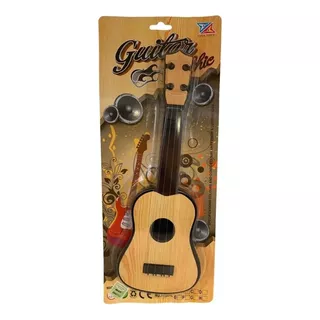 Mini Guitarra Ukelele Musical Infantil Juguete Dia Niño Color Marrón Claro