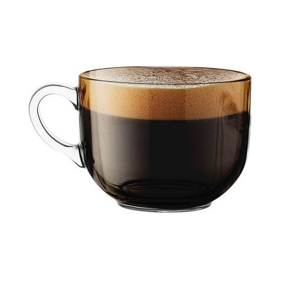 Taza Grande Vidrio Para Café O Capuchino 470ml Jumbo Tazon