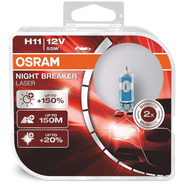 Par Lâmpada H11 Osram Night Breaker Laser 150m 12v 55w +luz