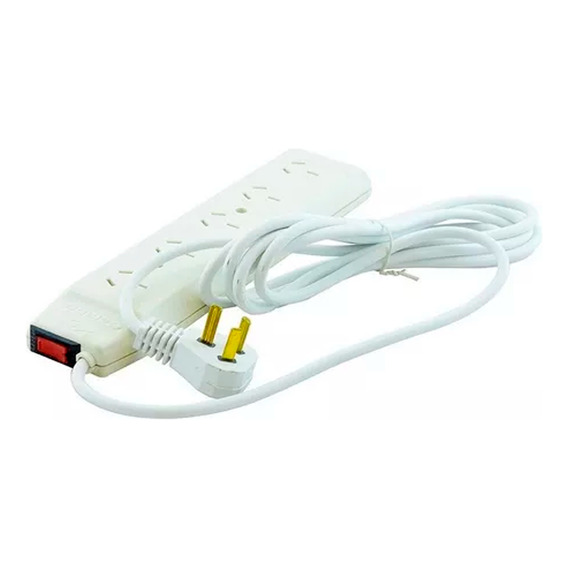 Prolongador Multiple 5 Tomas Cable 3 Mts Cambre 1600 Blanco