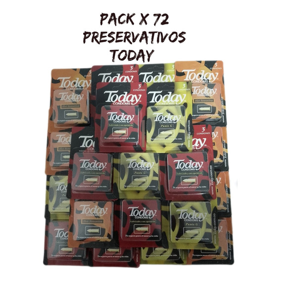 Pack X 72 Preservativos Today - Unidad a $1500