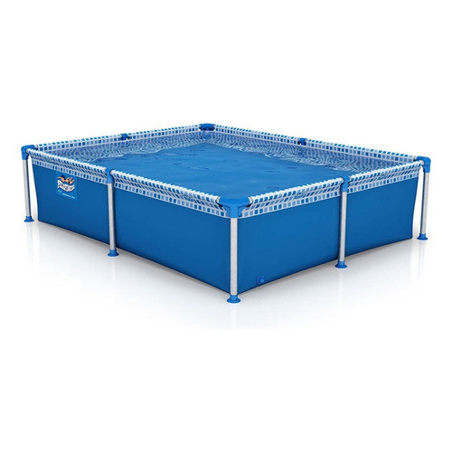Pileta estructural rectangular Pelopincho 1020 con capacidad de 1000 litros de 1.85m de largo x 1.45m de ancho  azul diseño mosaico