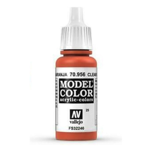 Vallejo Model Color 17ml Pintura Acrílica Color 25 Naranja 70.956