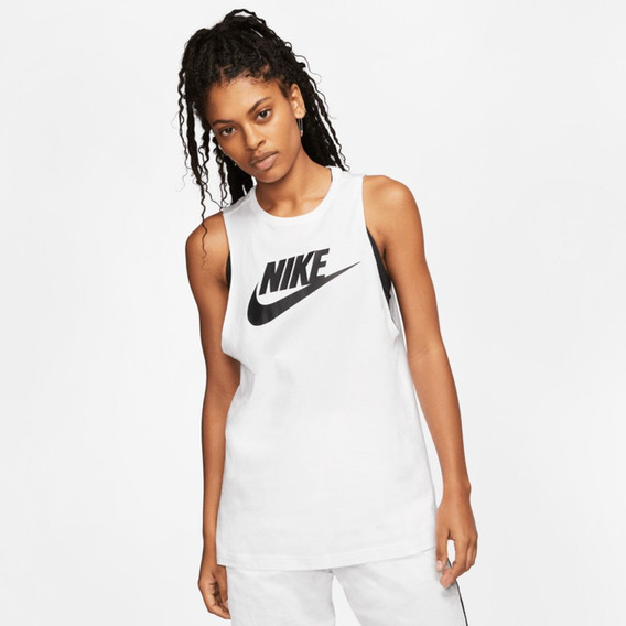 Nike Musculosa W Futura White De Mujer - Cw2206-100