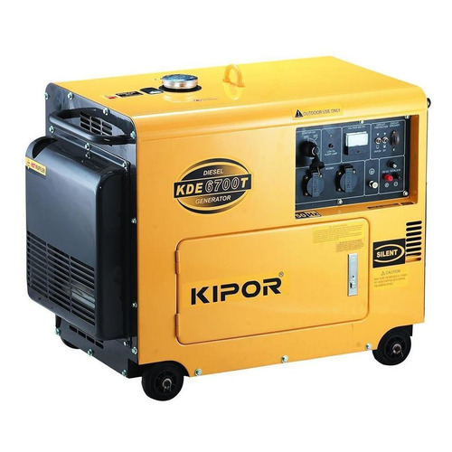 Generador portátil Kipor KDE6700T 50Hz 5 kW monofásico con tecnología AVR 115V/230V