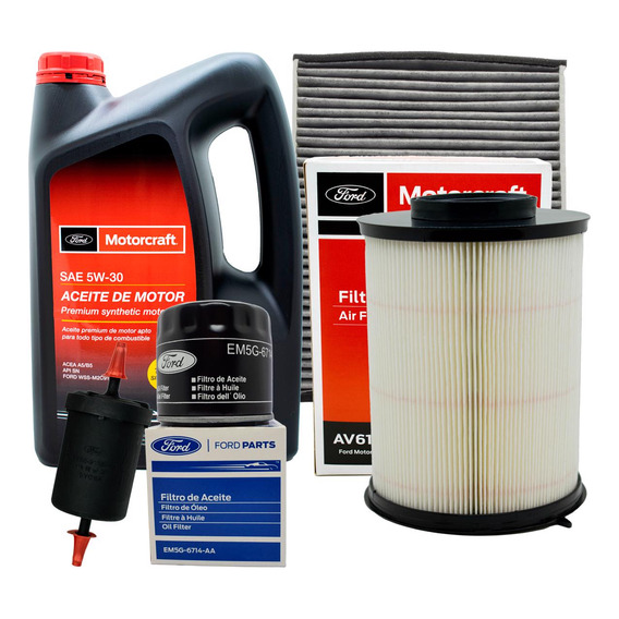 Kit 4 Filtros Ford Focus + Aceite Sintético Motorcraft 5w30