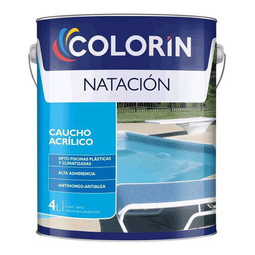 Pintura Para Piletas Piscinas Colorín Caucho 4 Litros Azul