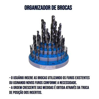 Broqueiro - Organizador De Brocas - P/ Usinagem/metalúrgica