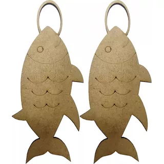 15 Peixe Peixinhos Pescaria Areia Festa Junina 20cm  Mdf