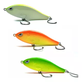 Kit 3 Señuelos Don Kb Nitro Paleta 0 Slider Pesca Dorados