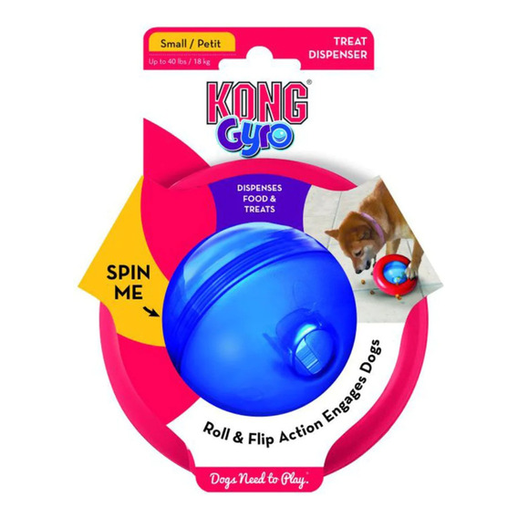 Kong Gyro Dispensador De Alimento Para Perro Talla L 16+ Kg