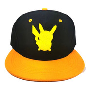 Gorra Pokemon Para Adultos Bicolor Pikachu Snapback Ajustabl
