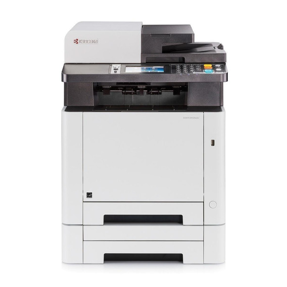 Impresora a color multifunción Kyocera Ecosys M5526cdw con wifi blanca y gris 120V