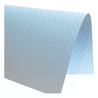 60 Folhas Papel Color Plus Azul Claro  Relevo Poá 180g