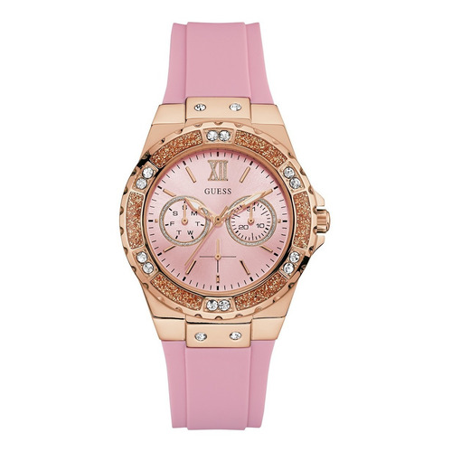 Reloj Para Mujer Guess Limelight W1053l3 Color Rosa Color del bisel Oro rosa