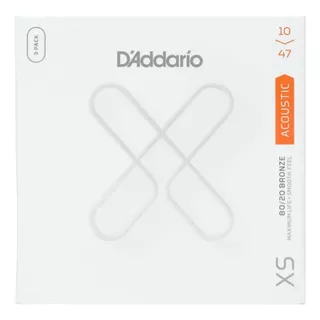 Encordadura Daddario Xsabr1047-3p 3 Pack Guitarra Acústica