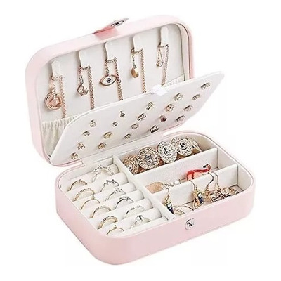 Joyero Mini  Organizador Para Viaje Color Rosa