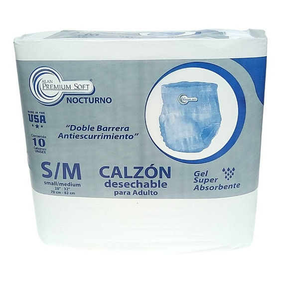 Calzon / Pants Desechable Para Adulto S/m Alan Premium Soft 