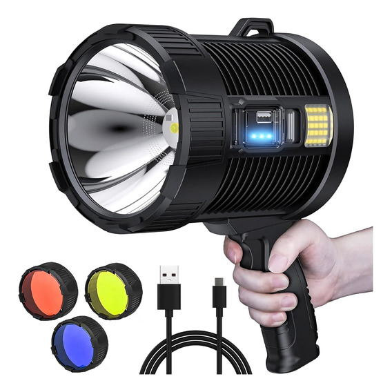  Linterna Foco Led Recargable Potente Puerto Usb Lumenes 