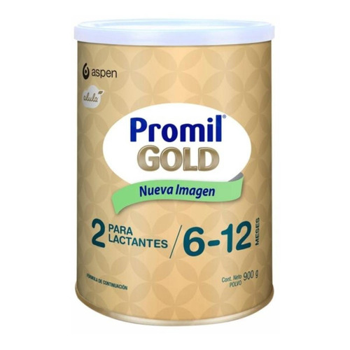 Leche de fórmula en polvo sin TACC Aspen Promil Alula Gold 2 en lata de 1 de 900g - 6  a 12 meses
