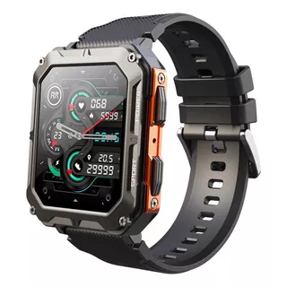 Smartwatch Carrello C20 Pro Tactic Militar Outdoor - Llamadas, Bluetooth, Fitness, Reloj Inteligente, Modos Deportivos, Notificaciones - Color Naranja