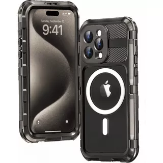 Capa Prova Dagua P/ iPhone 15/15 Pro Max Plus Proteção Total